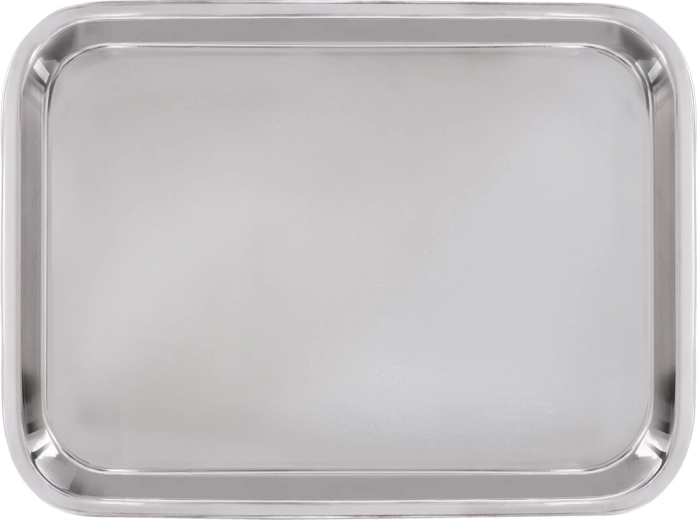 Bandeja de servir de acero inoxidable 39,5 × 27,5 cm - 1 unidad