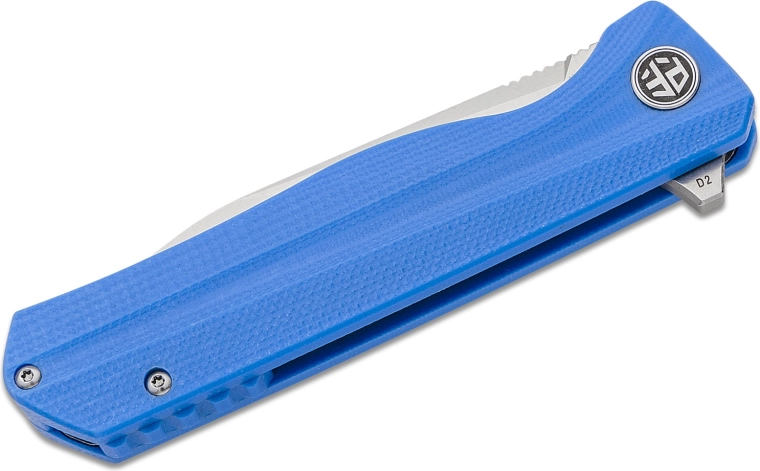 Hoja resistente de acero D2 con acabado stonewash