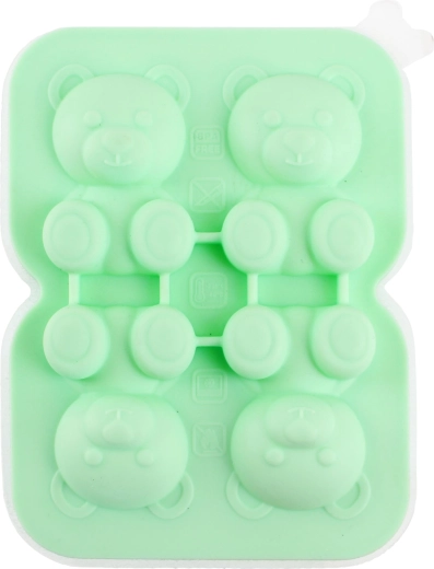 Molde de silicona para hielo Osito, verde