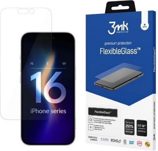 Cristal protector híbrido FlexibleGlass para iPhone 16