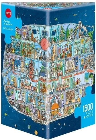 Puzle de 1500 piezas – nave espacial de Adolfsson con póster