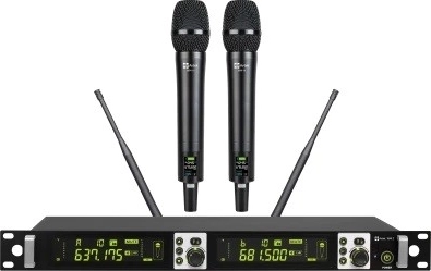 Set de micrófonos inalámbricos Avtek con dos micrófonos de mano