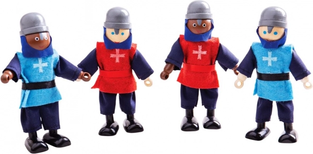 Bigjigs Toys caballeros medievales – set de figuras de madera