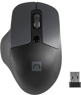 Ratón inalámbrico NATEC Blackbird 2 con clic silencioso, 1600 DPI, negro