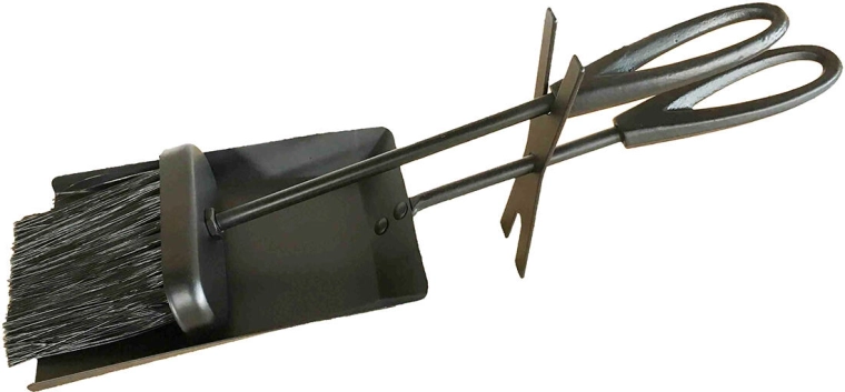 Herramientas para chimenea de 2 piezas de acero negro 38 cm