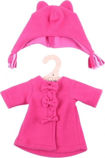 Abrigo rosa con gorrito para muñeca de 38 cm BIGJIGS TOYS