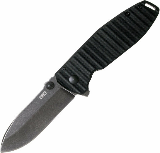 Navaja de bolsillo CRKT Squid XM Black 7,5 cm Black Stonewash, G10 negro