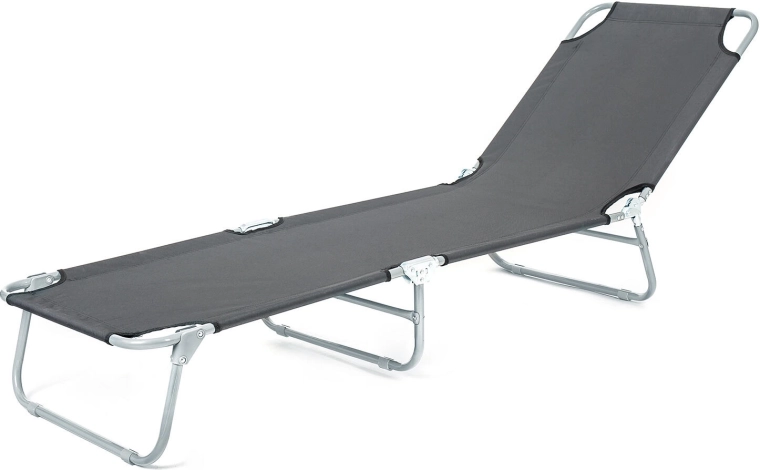 Tumbona de jardín plegable SUNBAY antracita 186 × 53 × 24 cm