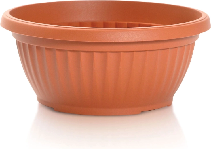 Cuenco macetero de plástico Terra 30 cm terracota