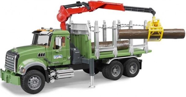 Camión Bruder Mack Granite transportador de madera 1:16