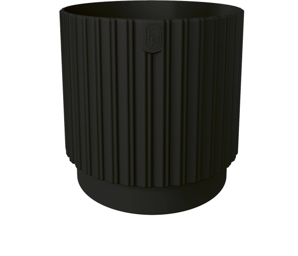 Maceta MIKA Cyli Petit ECO Recycled 26 cm – negro profundo