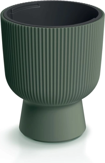 Maceta con inserto Milly 39 cm verde oscuro