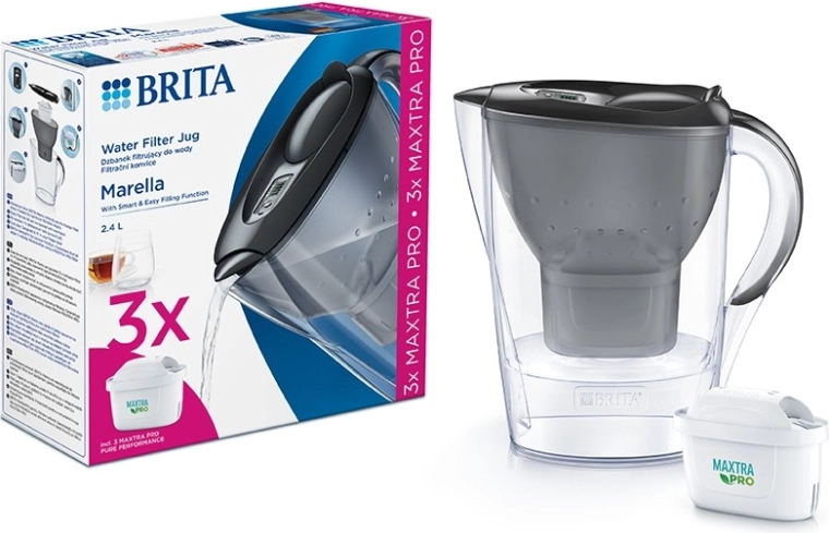 Jarra filtrante BRITA Marella 2,4 l + 3 filtros MAXTRA PRO Pure Performance