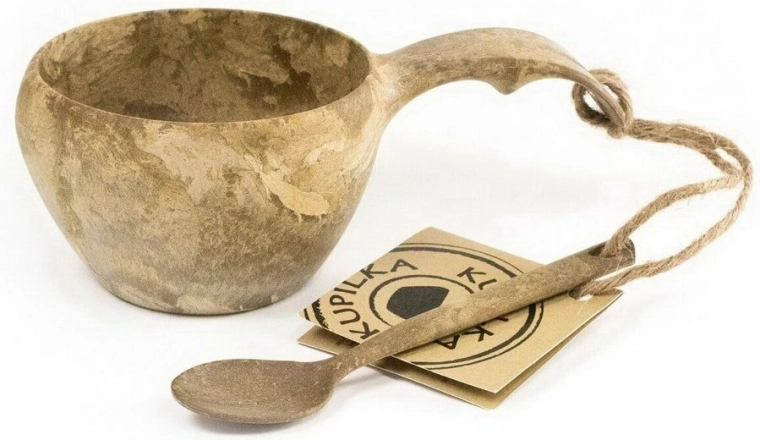 Kupilka 21 taza clásica Brown con cuchara