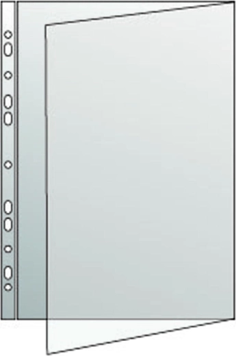 Funda con taladro europeo A3 apaisado tipo U, PP 80 micras