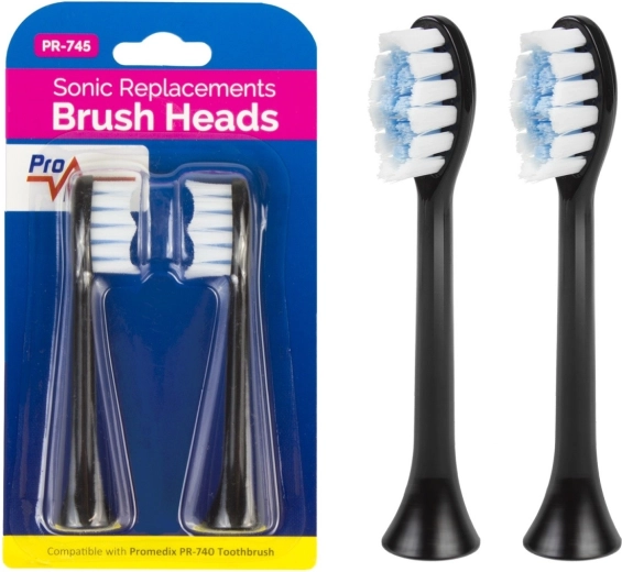 Cabezales de recambio para cepillo de dientes PromediX PR-740 B, 2 uds., negros