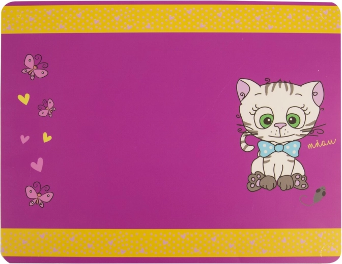 Mantel individual infantil de plástico con gatos 35 × 25 cm