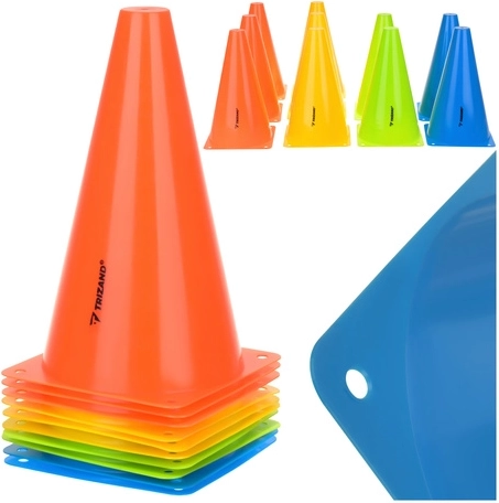 Conos de entrenamiento Trizand 10 uds., 23,5 cm