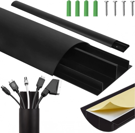 Canaleta de aluminio negra