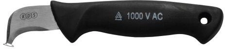 Cuchillo para cables con hoja de gancho de 40 mm