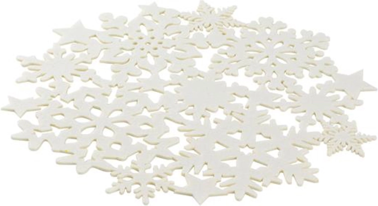 Mantel individual redondo de fieltro TORO 38 cm blanco