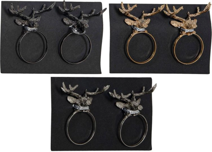Aro de metal para servilletas, diámetro 3,7 cm, set de 2 uds.
