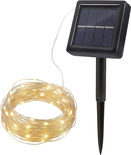 Cadena LED solar Solight, 200 LED, 22 m, blanco cálido