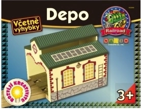 Depósito infantil para dos locomotoras