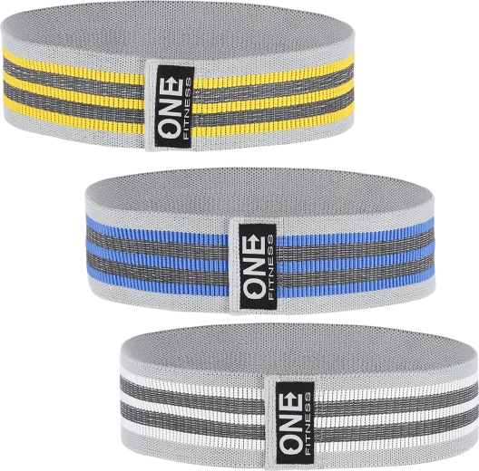 Set de bandas elásticas de resistencia para caderas ONE Fitness 3 en 1