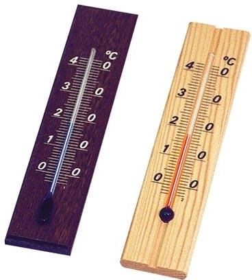 Termómetro de habitación de madera 20 cm para pared