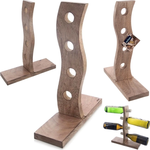 Almacenamiento horizontal estable de 4 botellas