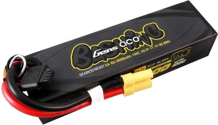 Batería LiPo Gens Ace G-Tech 8000 mAh 11,1 V 100C 3S con conector EC5 Bashing Series