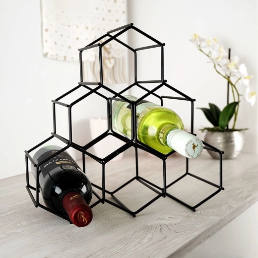 Almacenamiento eficiente y ordenado de 6 botellas