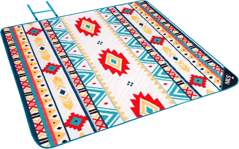 Manta de picnic NILS Camp Aztec, impermeable, plegable con asa