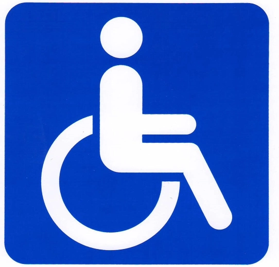 Placa autoadhesiva – acceso sin barreras 105 × 105 mm