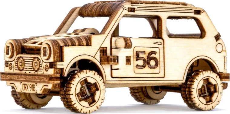 Rompecabezas 3D de madera – coche de rally de contrachapado