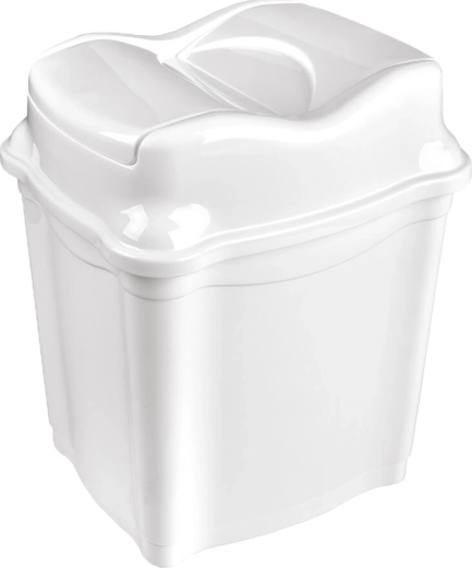 Papelera basculante 9 l WHIRLPOOL, rectangular, plástico, surtido de colores