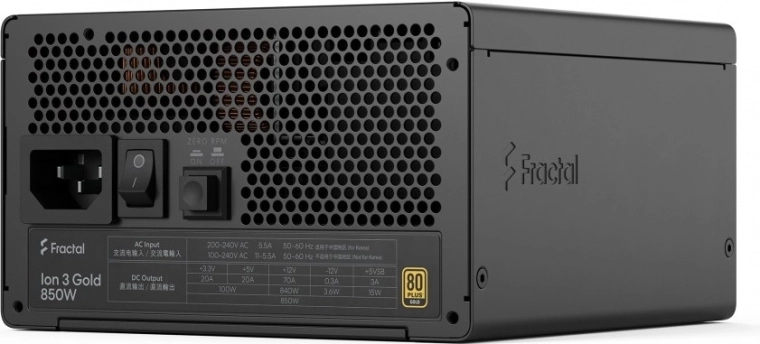 FDE Ion 3 Gold 850W 80 Plus Gold fuente de alimentación modular