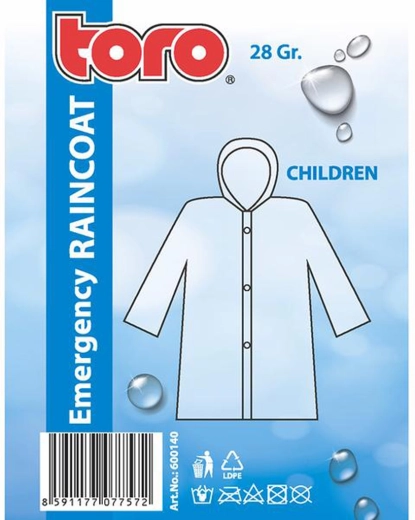 Impermeable infantil con capucha, talla universal