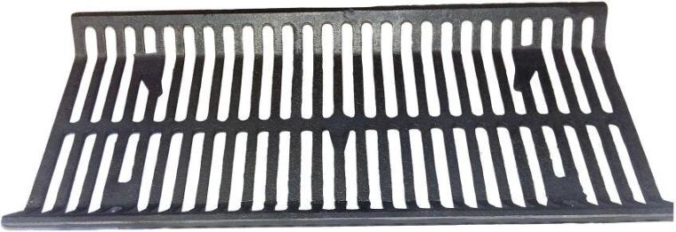 Parrilla de cesta de hierro fundido para chimeneas y barbacoas 222 × 483 mm