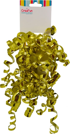Lazo metálico de regalo dorado 6 mm, 2 uds