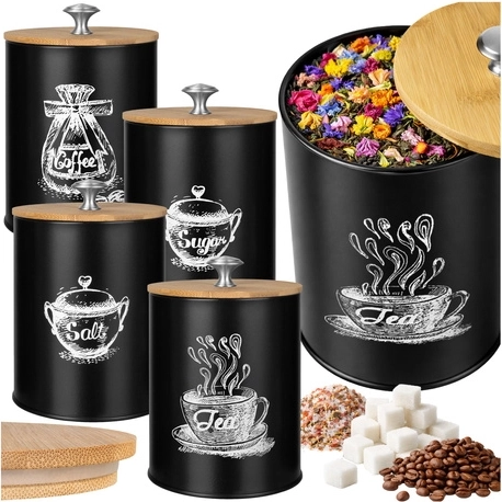 Tarros de cocina Ruhhy loft de 1,5 l - 4 unidades