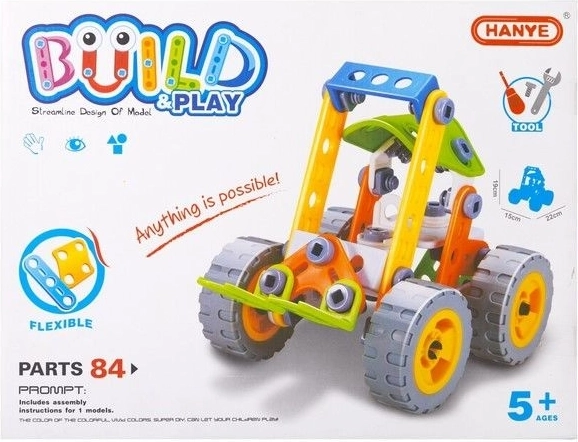 Juego de construcción con vehículo para montar (84 piezas) - 1 unidad