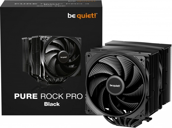 Be quiet! Pure Rock 3 Pro Black – refrigeración silenciosa de CPU de doble torre 120 mm
