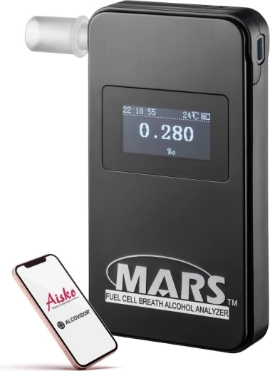 Alcovisor Mars BT alcoholímetro electroquímico Bluetooth negro - 1 pieza