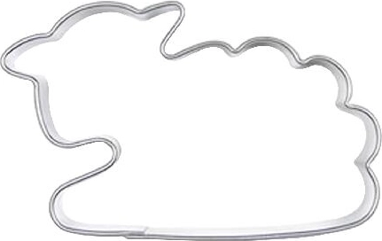Cortador de galletas de acero inoxidable Ovejita, set de 10 piezas