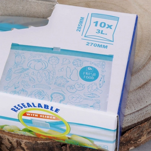 Práctico set de 10 uds. – capacidad 3 l