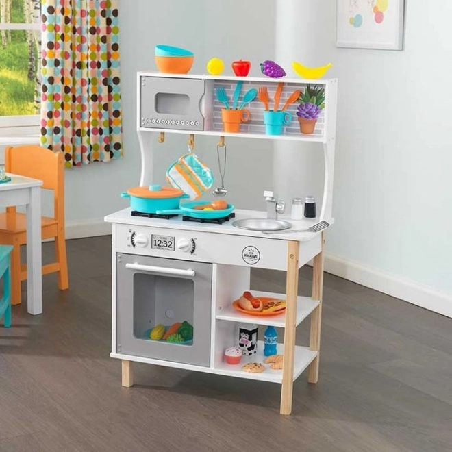 Cocinita infantil de madera KidKraft con accesorios (38 uds.)