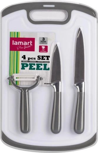 Lamart Peel juego de cocina con cuchillos, pelador y tabla de cortar