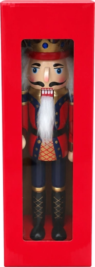 Figura navideña de madera cascanueces de 30 cm
